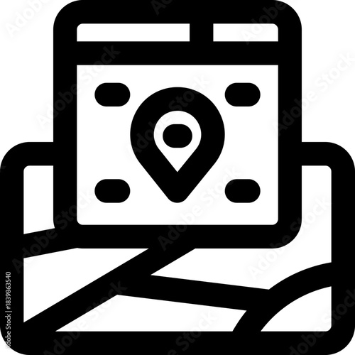 tracking app line icon. Clean and minimalist vector icon for websites, mobile apps, presentations, and logos. Fully scalable and customizable for any project.