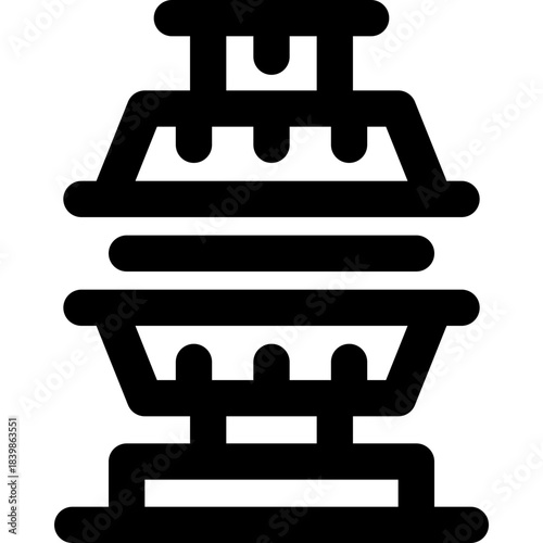 press machine line icon. Clean and minimalist vector icon for websites, mobile apps, presentations, and logos. Fully scalable and customizable for any project.