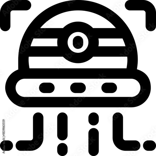 nanobot line icon. Clean and minimalist vector icon for websites, mobile apps, presentations, and logos. Fully scalable and customizable for any project.