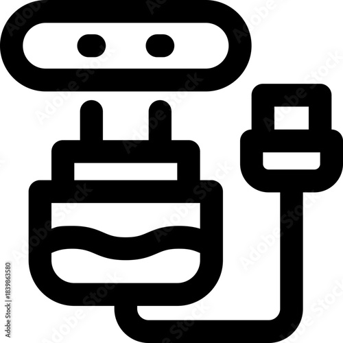 charger line icon. Clean and minimalist vector icon for websites, mobile apps, presentations, and logos. Fully scalable and customizable for any project.