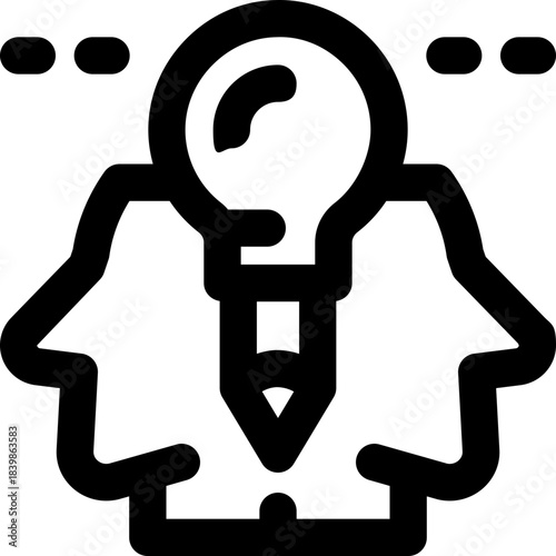 invention line icon. Clean and minimalist vector icon for websites, mobile apps, presentations, and logos. Fully scalable and customizable for any project.