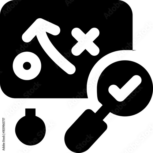 identification glyph icon. Strong and solid vector icon for websites, mobile interfaces, presentations, and visual branding. High quality and easy to edit.