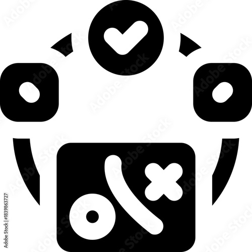 scenario glyph icon. Strong and solid vector icon for websites, mobile interfaces, presentations, and visual branding. High quality and easy to edit.