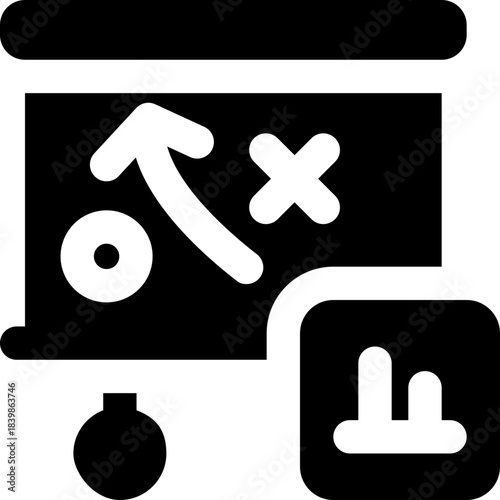 growth glyph icon. Strong and solid vector icon for websites, mobile interfaces, presentations, and visual branding. High quality and easy to edit.