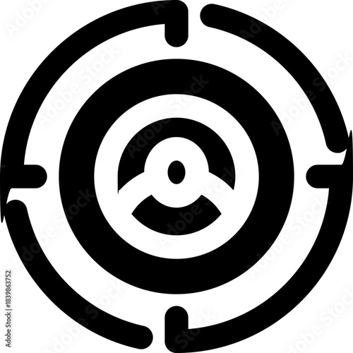 centric glyph icon. Strong and solid vector icon for websites, mobile interfaces, presentations, and visual branding. High quality and easy to edit.