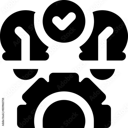 solution glyph icon. Strong and solid vector icon for websites, mobile interfaces, presentations, and visual branding. High quality and easy to edit.