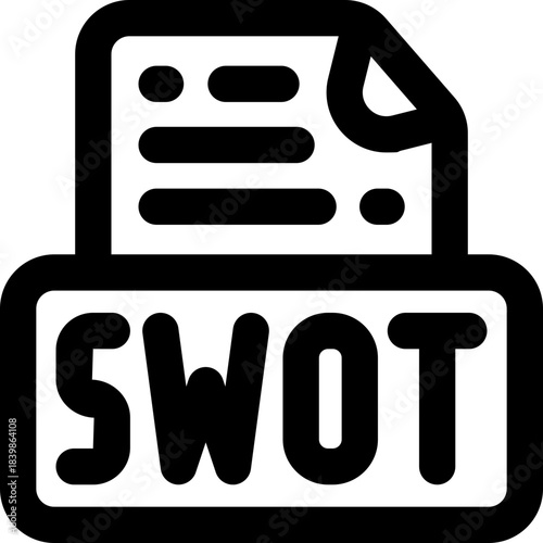 swot line icon. Clean and minimalist vector icon for websites, mobile apps, presentations, and logos. Fully scalable and customizable for any project.