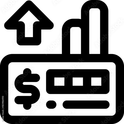 growth line icon. Clean and minimalist vector icon for websites, mobile apps, presentations, and logos. Fully scalable and customizable for any project.