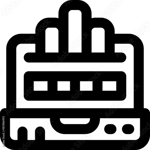 laptop line icon. Clean and minimalist vector icon for websites, mobile apps, presentations, and logos. Fully scalable and customizable for any project.