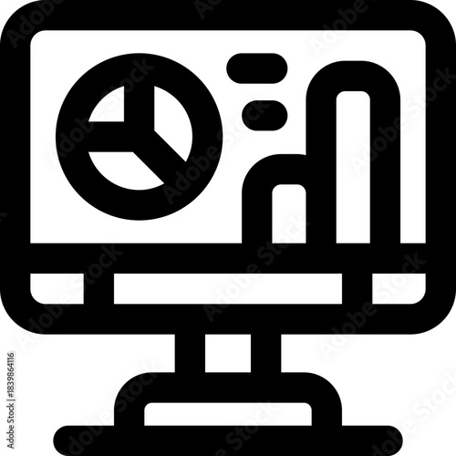 computer line icon. Clean and minimalist vector icon for websites, mobile apps, presentations, and logos. Fully scalable and customizable for any project.