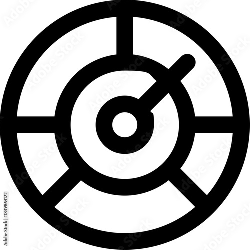 statistic line icon. Clean and minimalist vector icon for websites, mobile apps, presentations, and logos. Fully scalable and customizable for any project.