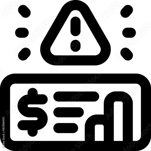 risk line icon. Clean and minimalist vector icon for websites, mobile apps, presentations, and logos. Fully scalable and customizable for any project.