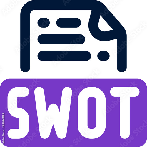 swot duotone icon. Sleek and modern vector icon for websites, mobile apps, marketing materials, and corporate design. Fully scalable and ready to use.