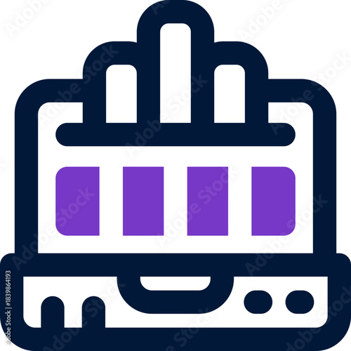 laptop duotone icon. Sleek and modern vector icon for websites, mobile apps, marketing materials, and corporate design. Fully scalable and ready to use.