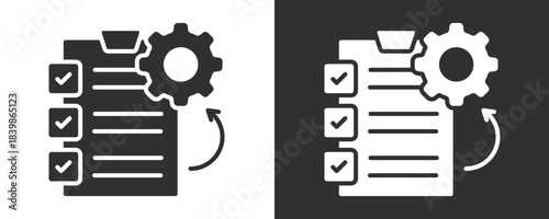 Project Management Icon Set Vector Collection Isolated In Black And White