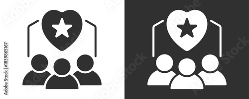 Loyal Customer Icon Set Vector Collection Isolated In Black And White