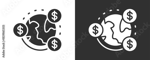 Economy Icon Set Vector Collection Isolated In Black And White