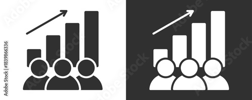 Demographic Icon Set Vector Collection Isolated In Black And White