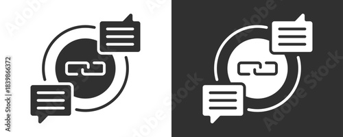 Engagement Icon Set Vector Collection Isolated In Black And White