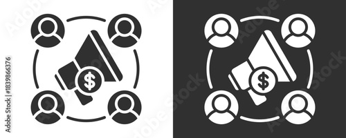 Sponsorship Icon Set Vector Collection Isolated In Black And White