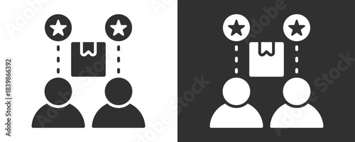 Customer Icon Set Vector Collection Isolated In Black And White