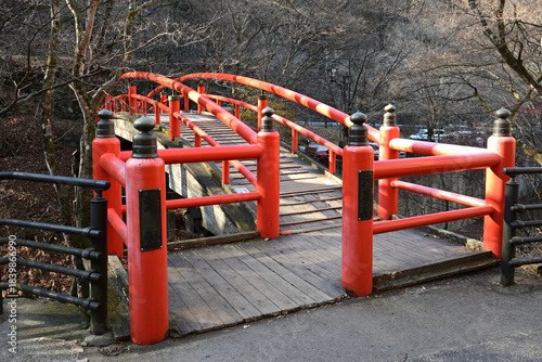 伊香保温泉「河鹿橋」、冬