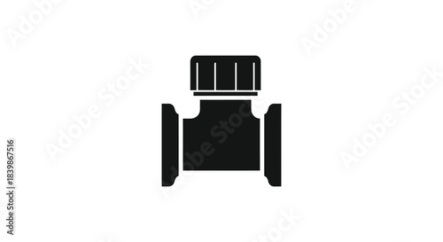 A black silhouette of an oil filter displaying a cylindrical shape and ribbed design silhouette