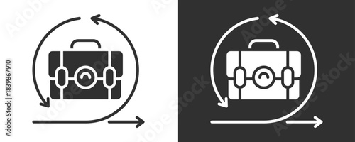 Agility Icon Set Vector Collection Isolated In Black And White