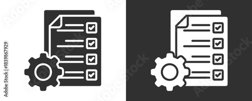 Standard Icon Set Vector Collection Isolated In Black And White