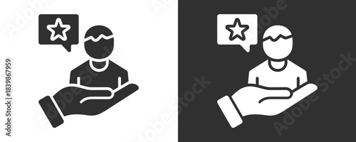 Customer Satisfaction Icon Set Vector Collection Isolated In Black And White