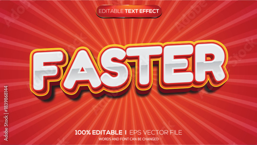 3D text effect faster theme