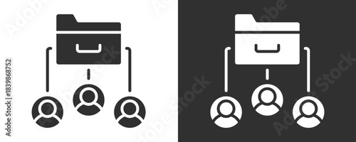 Data Icon Set Vector Collection Isolated In Black And White