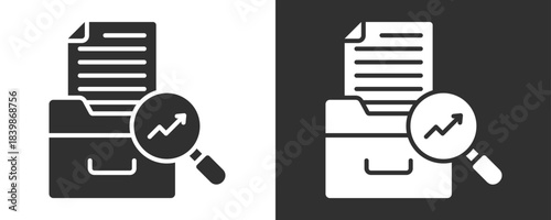Analysis Icon Set Vector Collection Isolated In Black And White