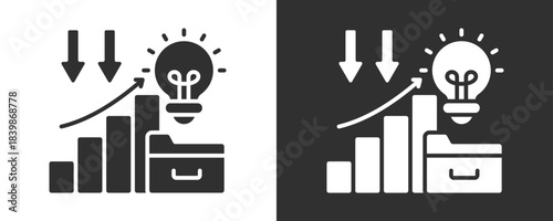 Inference Icon Set Vector Collection Isolated In Black And White