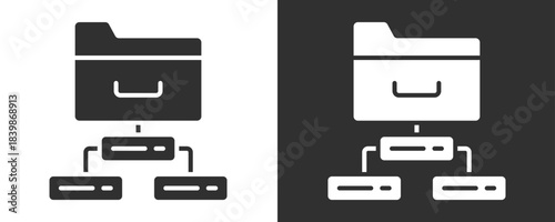 Data Classification Icon Set Vector Collection Isolated In Black And White