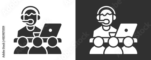 Helpdesk Icon Set Vector Collection Isolated In Black And White