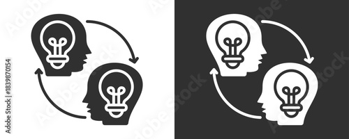 Understanding Icon Set Vector Collection Isolated In Black And White