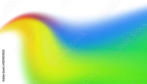 Lo-fi wavy rainbow gradient banner shape with retro texture