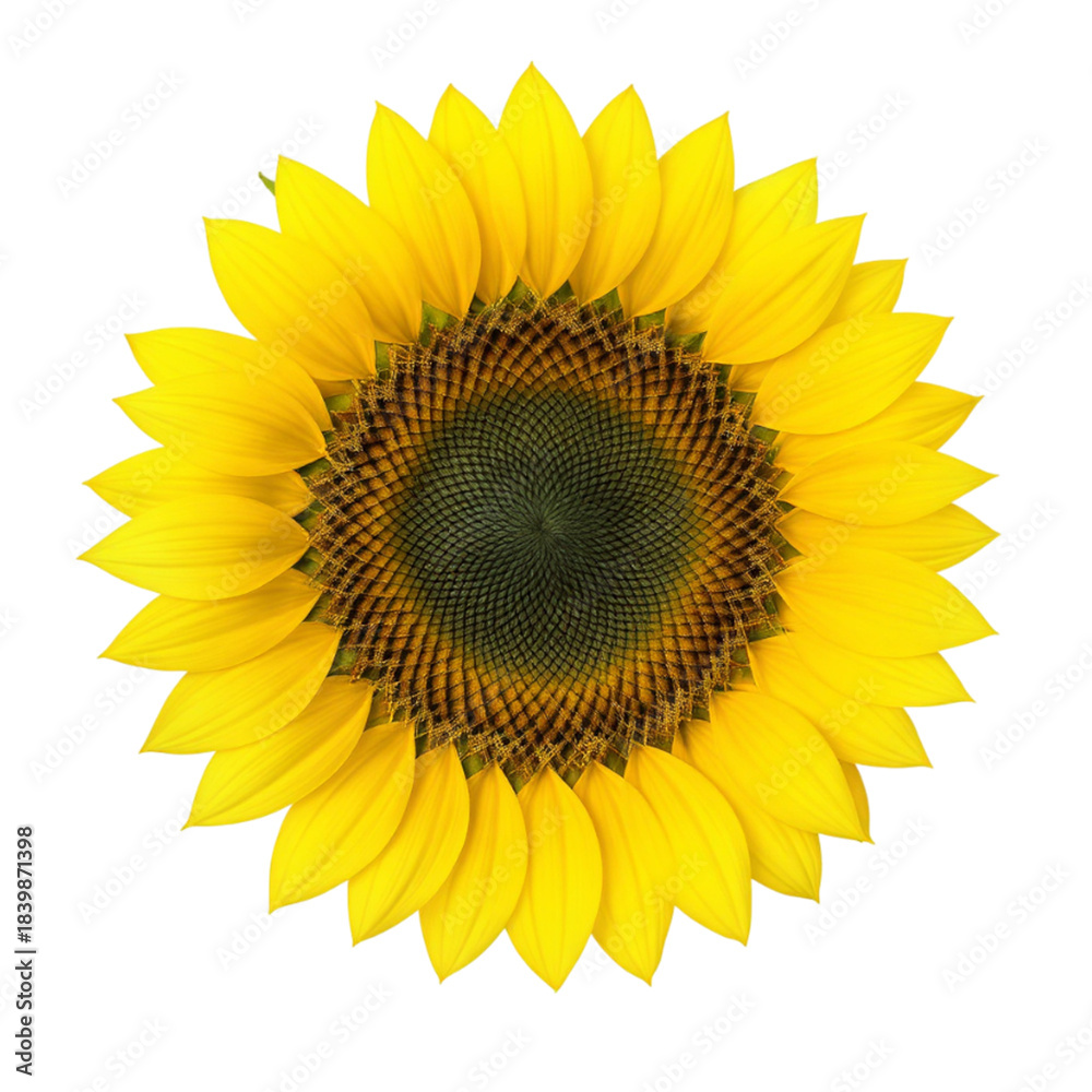 Fototapeta premium sunflower on white background