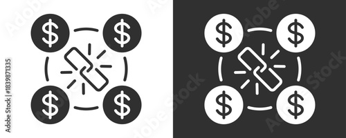 Blockchain Icon Set Vector Collection Isolated In Black And White