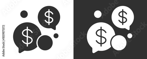 Bubble Icon Set Vector Collection Isolated In Black And White