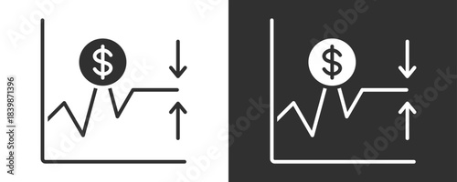 Volatility Icon Set Vector Collection Isolated In Black And White