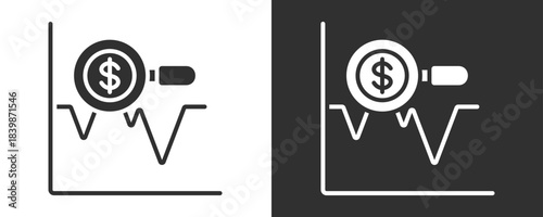 Forecasting Icon Set Vector Collection Isolated In Black And White