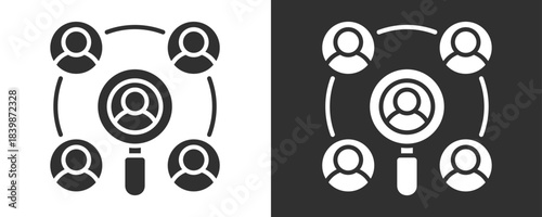 Human Resource Icon Set Vector Collection Isolated In Black And White