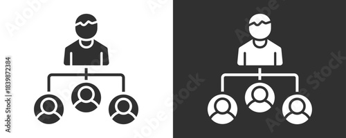 Organization Icon Set Vector Collection Isolated In Black And White