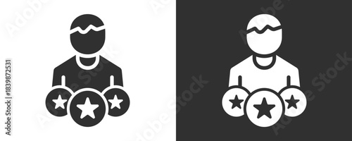 Experience Icon Set Vector Collection Isolated In Black And White