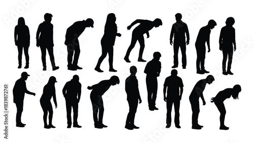 a collection of black human figures in various dynamic poses showcasing movement and flexibility a striking silhouette