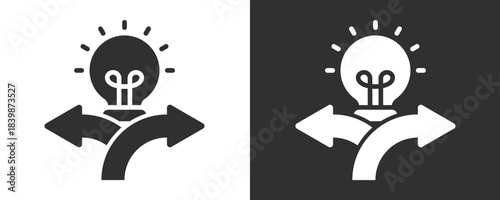Decision Icon Set Vector Collection Isolated In Black And White