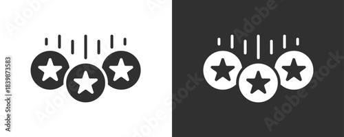 Rating Icon Set Vector Collection Isolated In Black And White