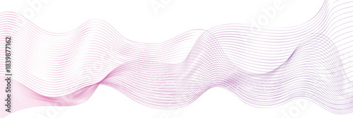 Abstract flowing wave lines soft gradient background with delicate purple and pink curves perfect for digital art and design EPS vector